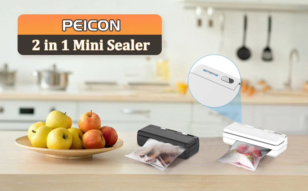 Mini Plastic Bag Sealer Heat Bag Sealing Machine Food Packaging Plastic Bags Sealer Clip Bag Handheld Rechargeable Heat Sealer