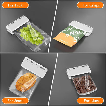 Mini Plastic Bag Sealer Heat Bag Sealing Machine Food Packaging Plastic Bags Sealer Clip Bag Handheld Rechargeable Heat Sealer