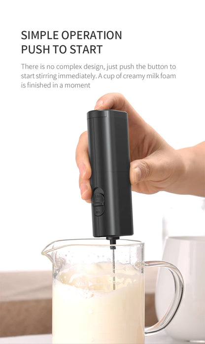 Electric Milk Frother Portable Mini Handheld Fast Foamer Coffee Cappuccino Whisk Mixer Food Blender